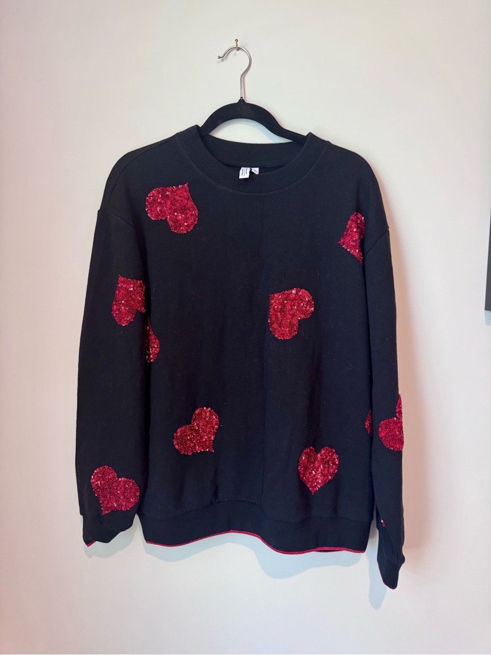 And Other Stories Sequin Heart Sweater